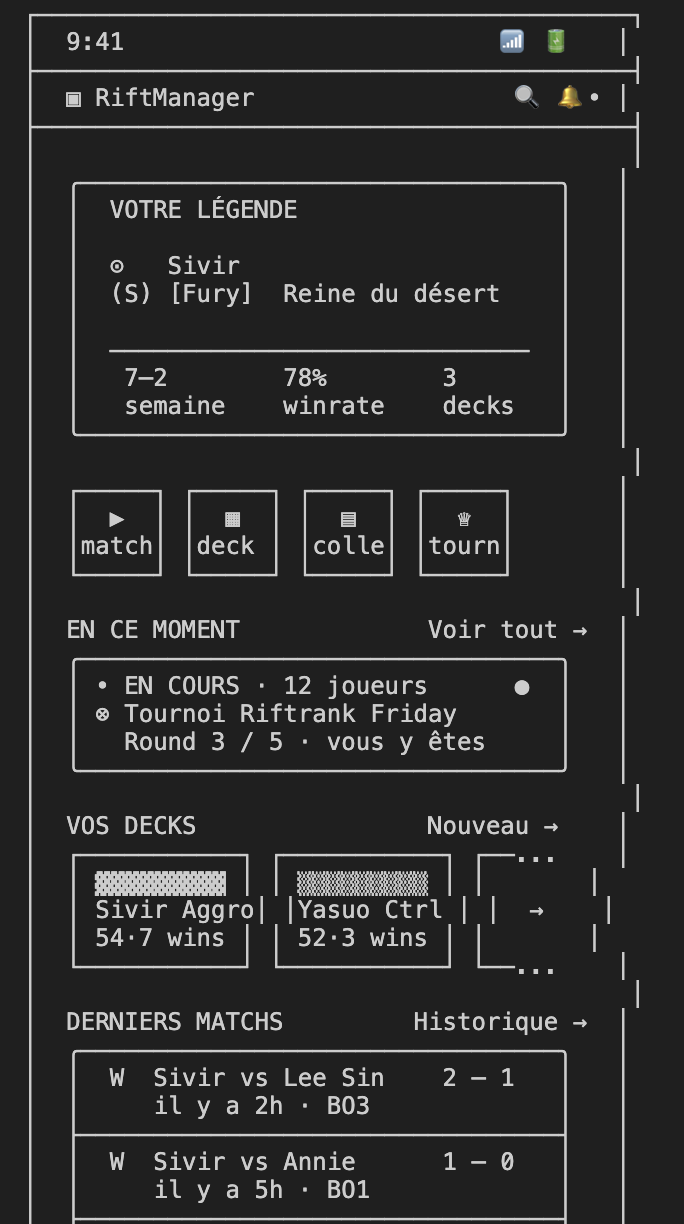 Sketch ASCII RiftManager