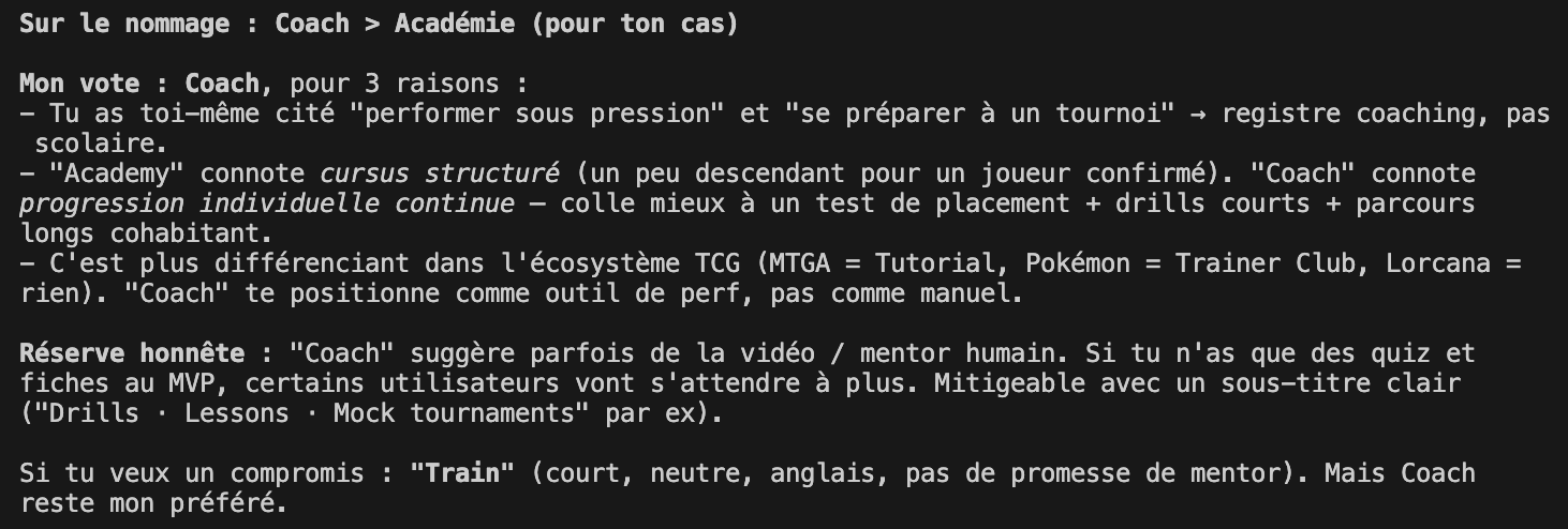 Claude propose un nom