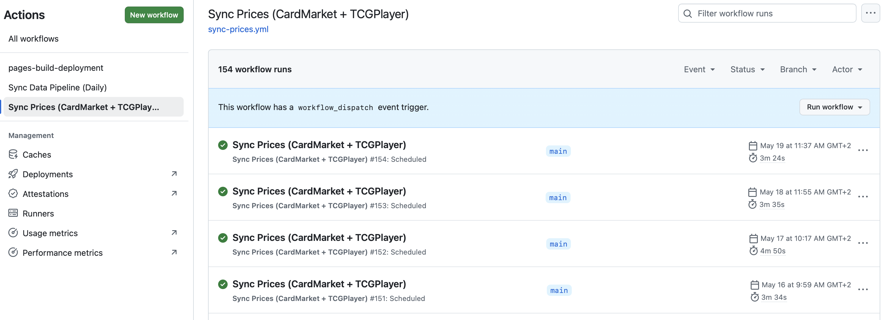 GitHub Actions workflow