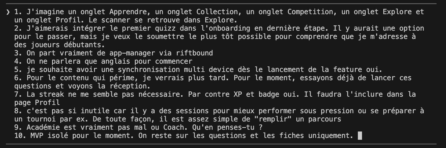 Mes réponses aux questions de Claude